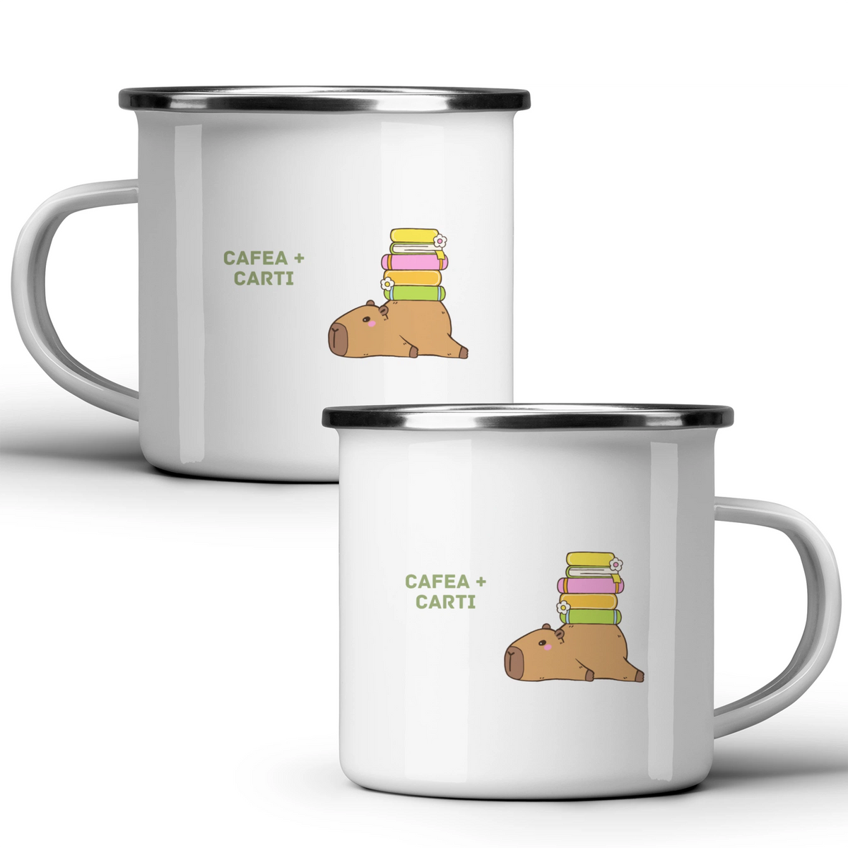Cafea + Cărți - Cană metalică
