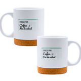 Trăind cu cafea și foi de calcul - Cană albă - cana cu pluta