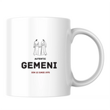 Gemeni autentic (personalizată) - Cană albă (o parte)