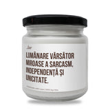 Zodia Vărsător. Miroase a sarcasm și independență Lumânare parfumată din soia
