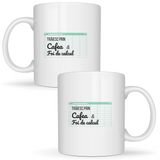 Trăind cu cafea și foi de calcul - Cană albă (ambele parti)