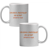 Colegul preferat Cană cu Glitter 350ml - Gri