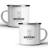 Gemeni autentic (personalizată) - Cană albă - cana metalica