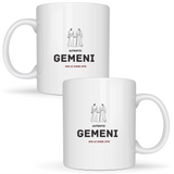 Gemeni autentic (personalizată) - Cană albă (ambele parti)