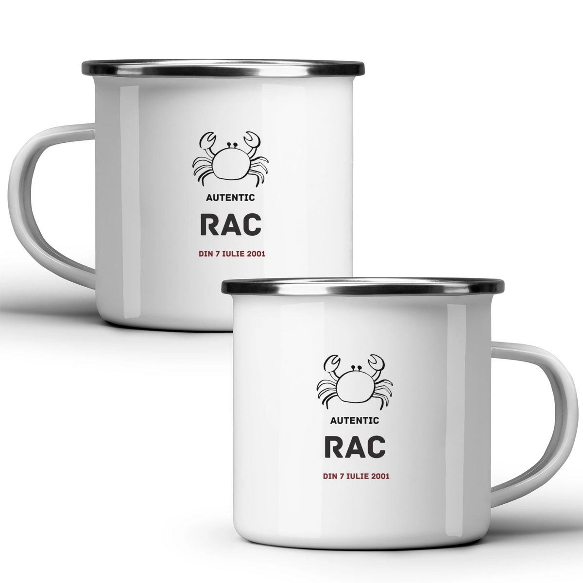 Rac autentic (personalizată) - Cană albă - cana metalica