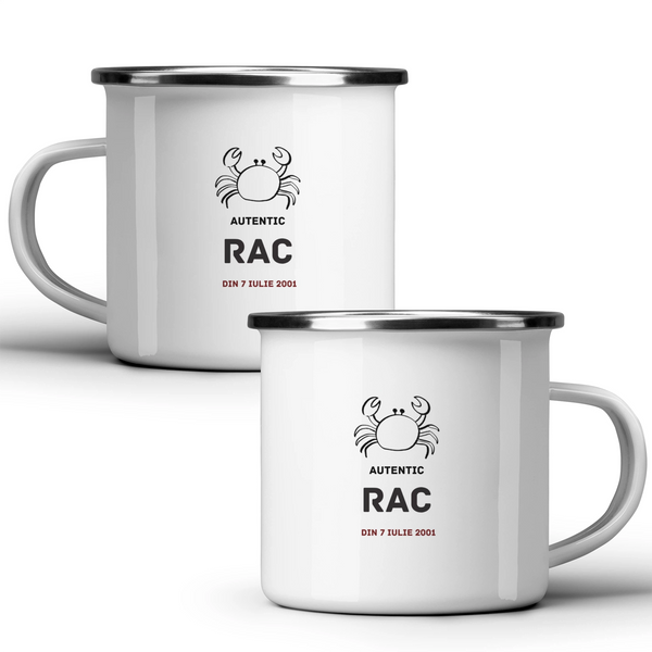 Rac autentic (personalizată) - Cană albă - cana metalica