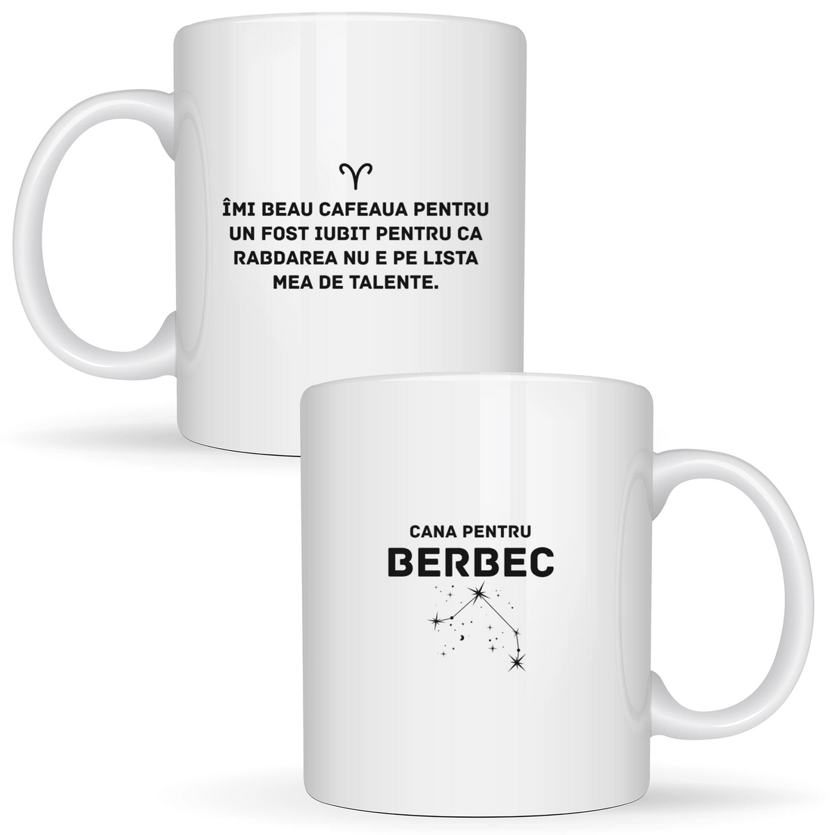 Zodia Berbec - Cană albă (ambele parti)