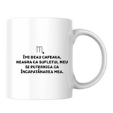 Zodia Scorpion - Cană albă (o parte)