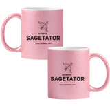 Săgetător autentic (personalizată) Cană cu Glitter 350ml - Roz