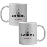 Capricorn autentic (personalizată) Cană cu Glitter 350ml - Gri