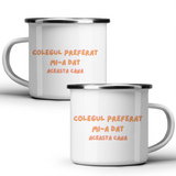Colegul preferat - Cană albă - cana metalica