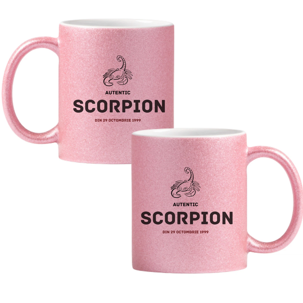 Scorpion autentic (personalizată) Cană cu Glitter 350ml - Roz