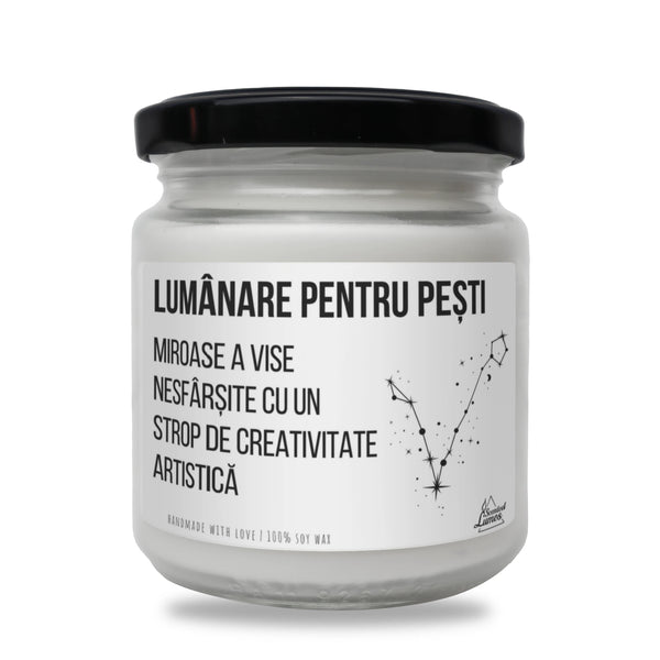 Zodia Pești Lumânare parfumată din soia