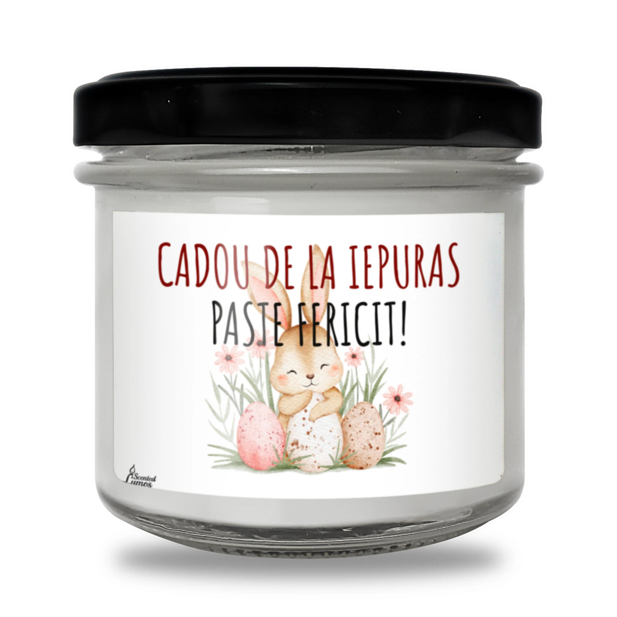 Cadou de la Iepuraș. Paște fericit! Lumânare parfumată din soia