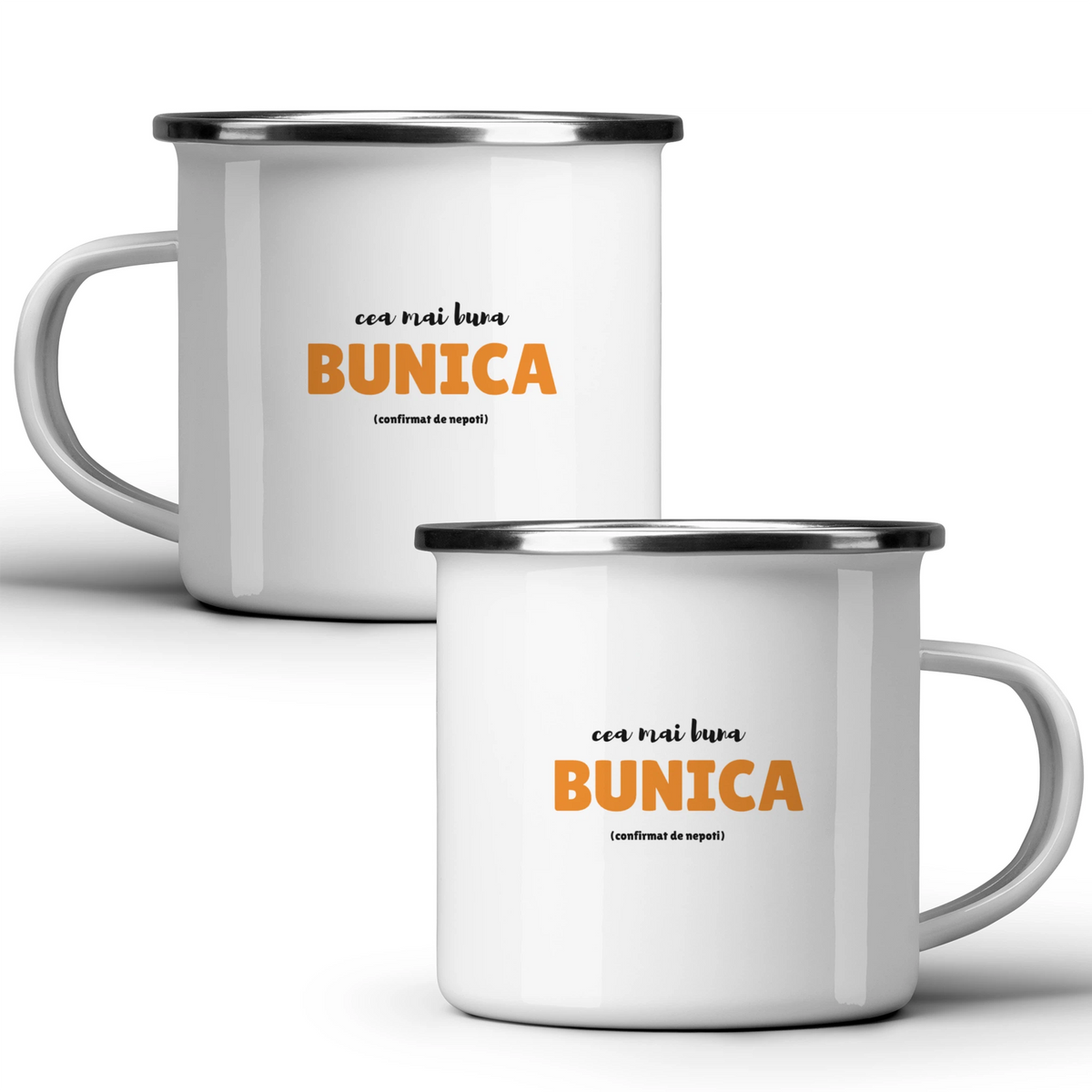 Cea mai bună bunică - Cană albă - cana metalica