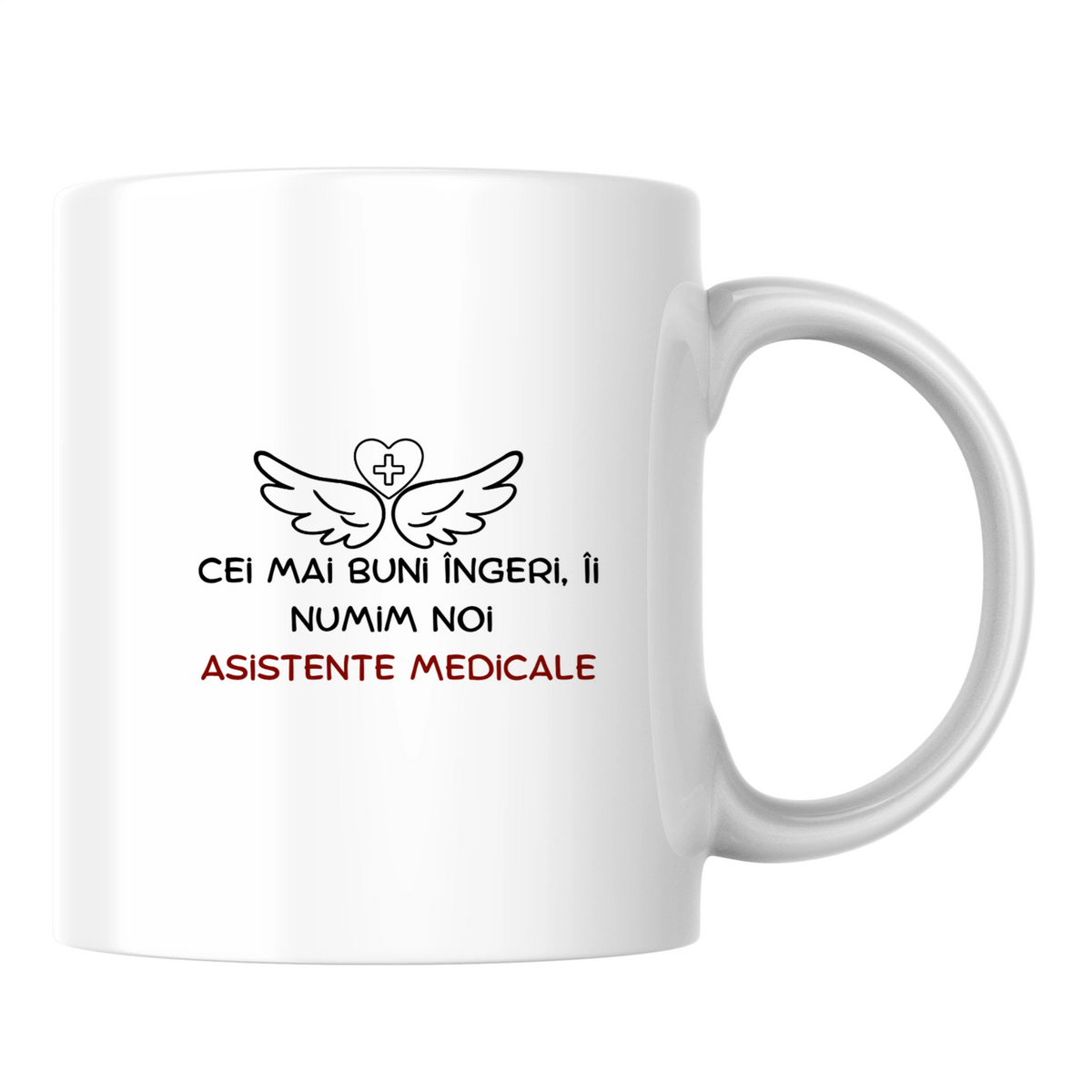 Asistentă medicală - Cană albă (o parte)