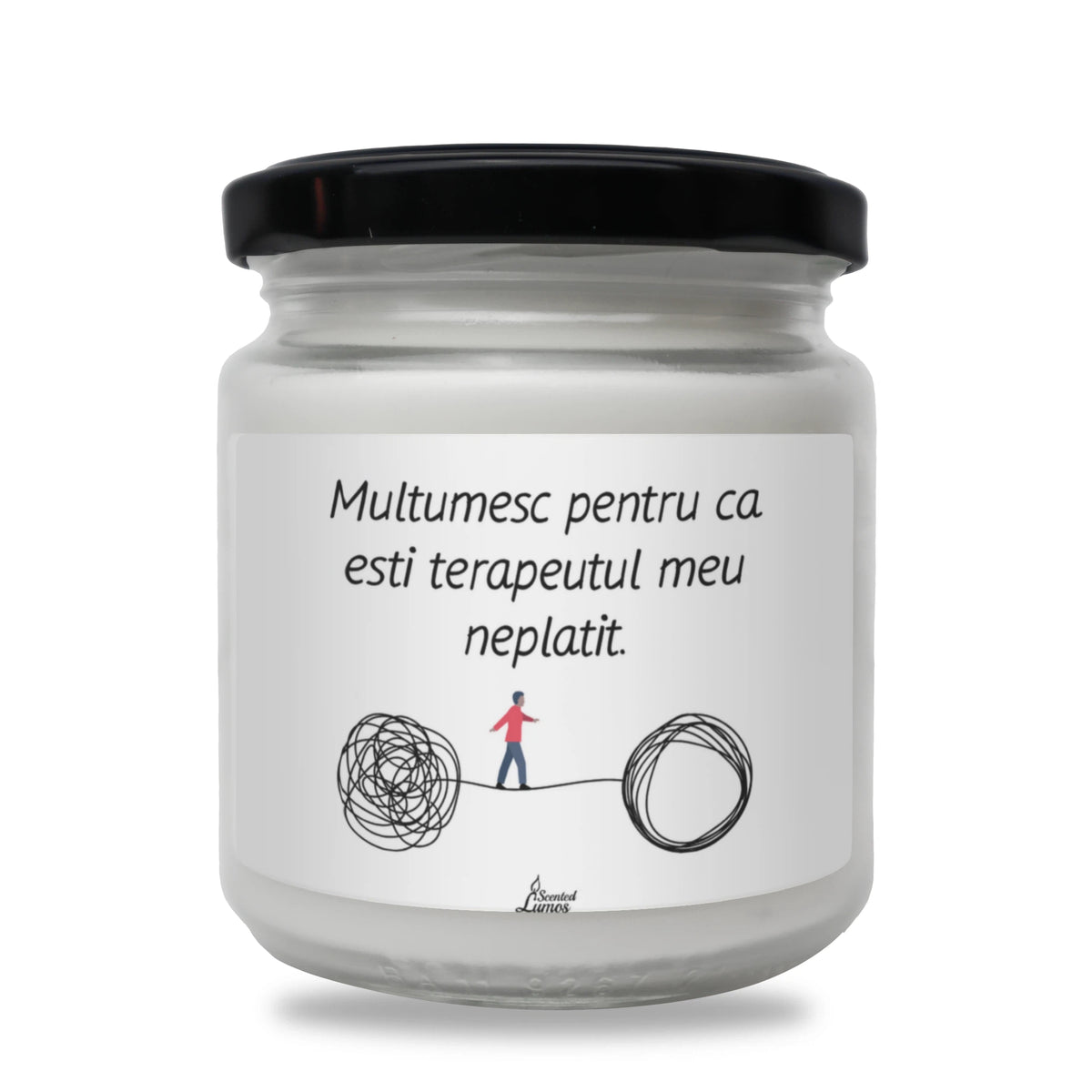 Mulțumesc pentru că ești terapeutul meu neplătit. Lumânare parfumată din soia