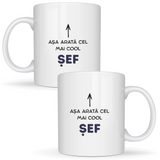 Așa arată cel mai cool șef - Cană albă (ambele parti)