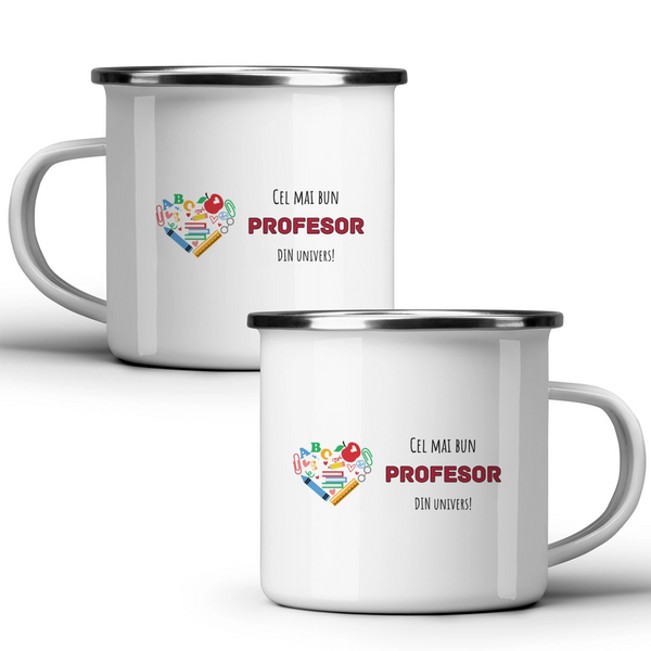 Cel mai bun profesor din univers - Cană albă - cana metalica