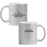 Zodia Fecioară Cană cu Glitter 350ml - Gri