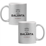 Balanță autentic (personalizată) Cană cu Glitter 350ml - Gri