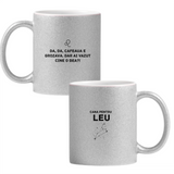 Zodia Leu Cană cu Glitter 350ml - Gri