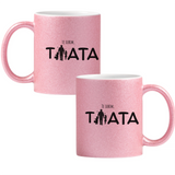 Te iubim, tată Cană cu Glitter 350ml - Roz