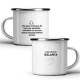 Zodia Balanță - Cană albă - cana metalica