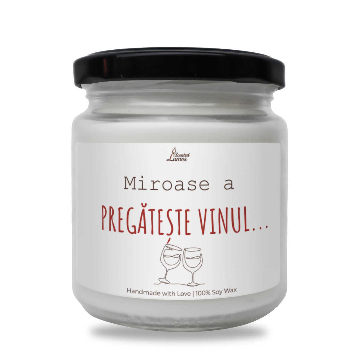 Miroase a pregătește vinul! Lumânare parfumată din soia