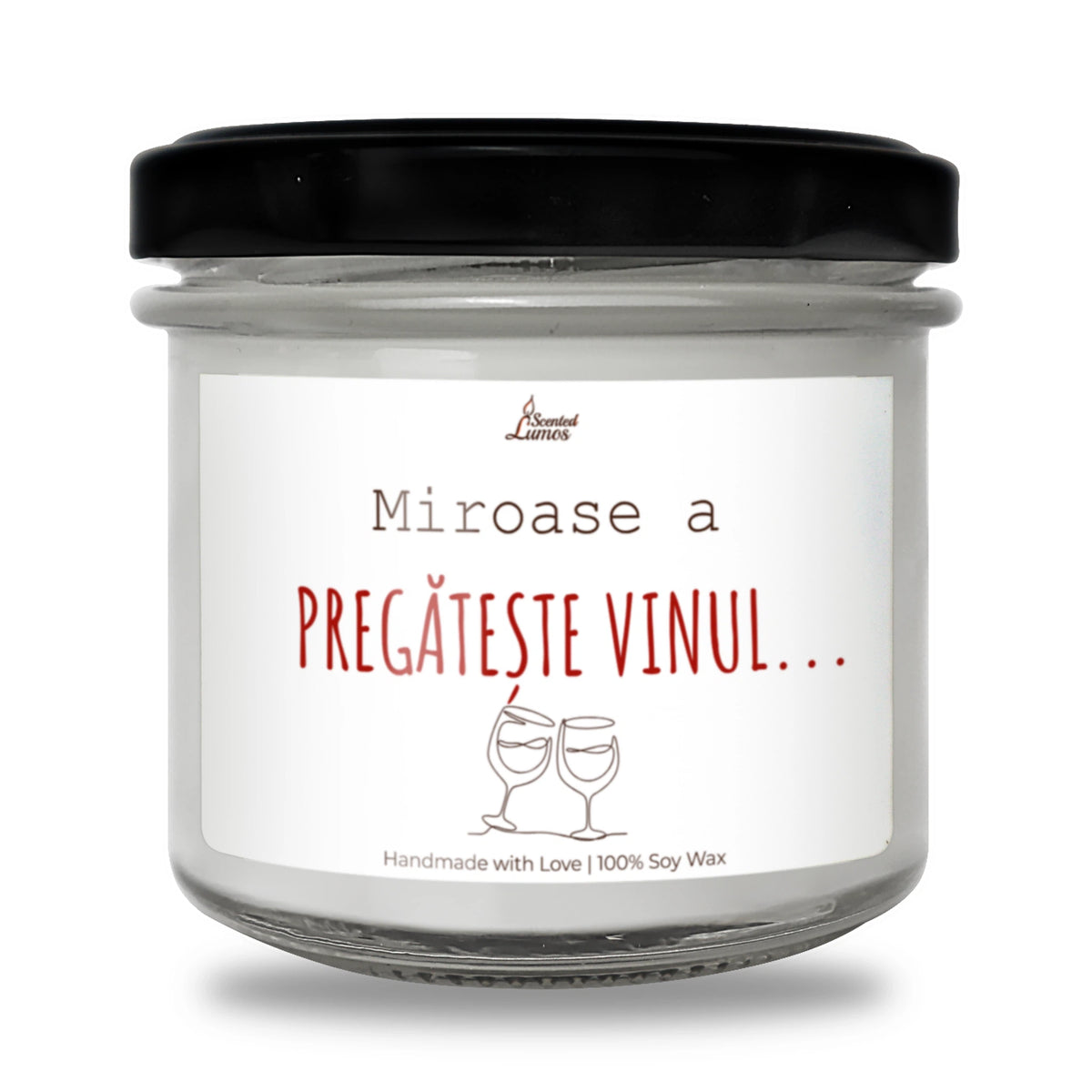 Miroase a pregătește vinul! Lumânare parfumată din soia