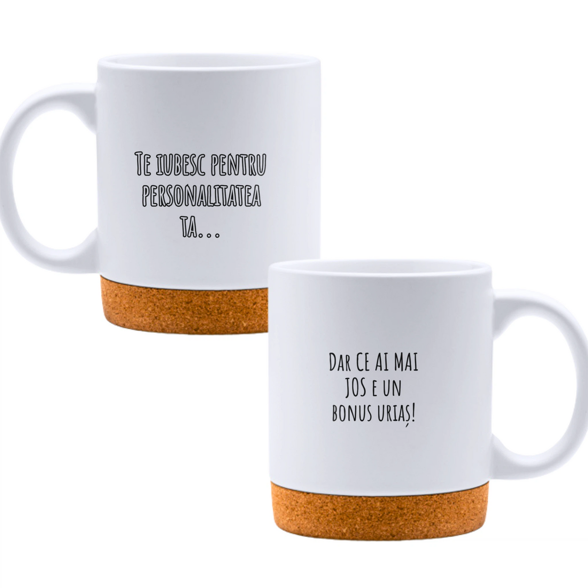 Te iubesc pentru personalitatea ta - Cană albă - cana cu pluta