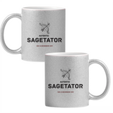 Săgetător autentic (personalizată) Cană cu Glitter 350ml - Gri