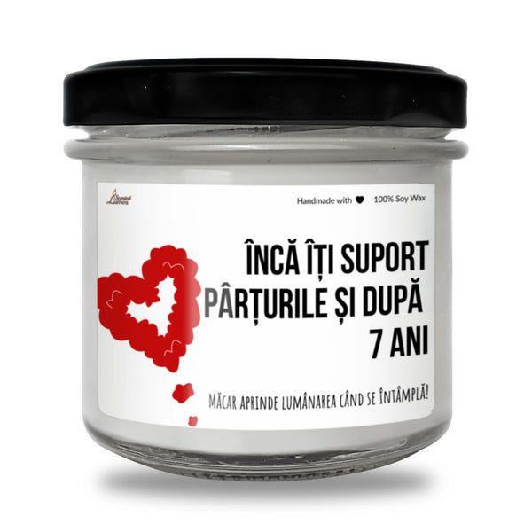 Încă îți suport pârțurile după 7 ani Lumânare parfumată din soia
