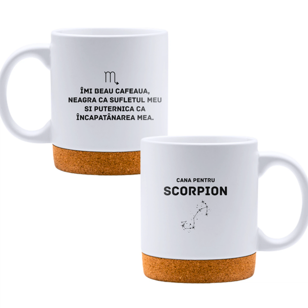Zodia Scorpion - Cană albă - cana cu pluta