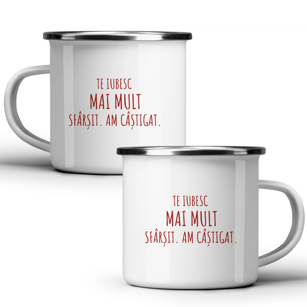 Te iubesc mai mult. Sfârșit - Cană albă - cana metalica