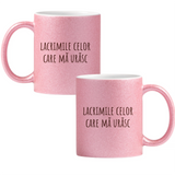 Lacrimile celor care mă urăsc Cană cu Glitter 350ml - Roz