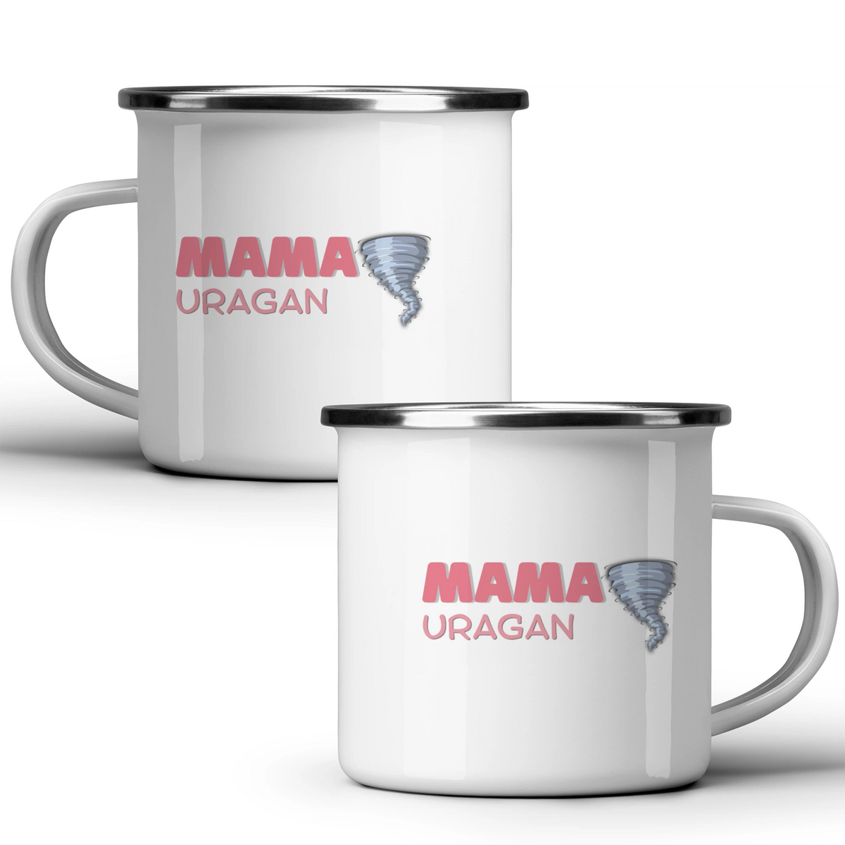 Mamă uragan - Cană albă - cana metalica