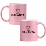 Balanță autentic (personalizată) Cană cu Glitter 350ml - Roz