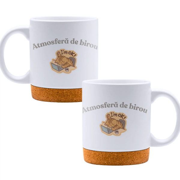 Atmosferă de birou - Cană albă - cana cu pluta