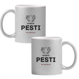 Pești autentic (personalizată) Cană cu Glitter 350ml - Gri