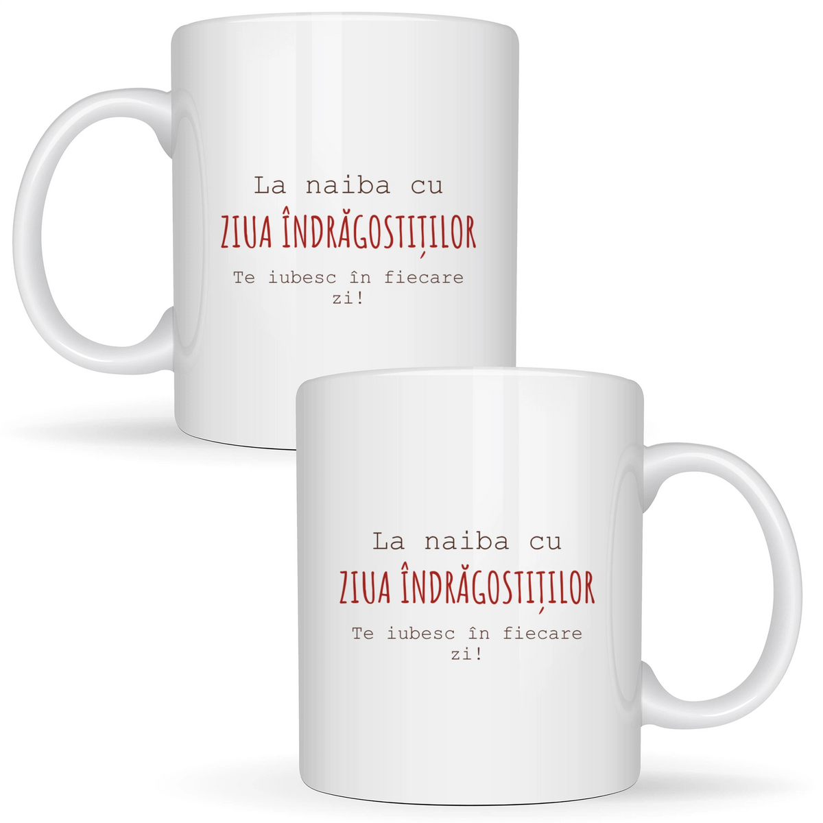 La naiba cu Ziua Îndrăgostiților - Cană albă (ambele parti)