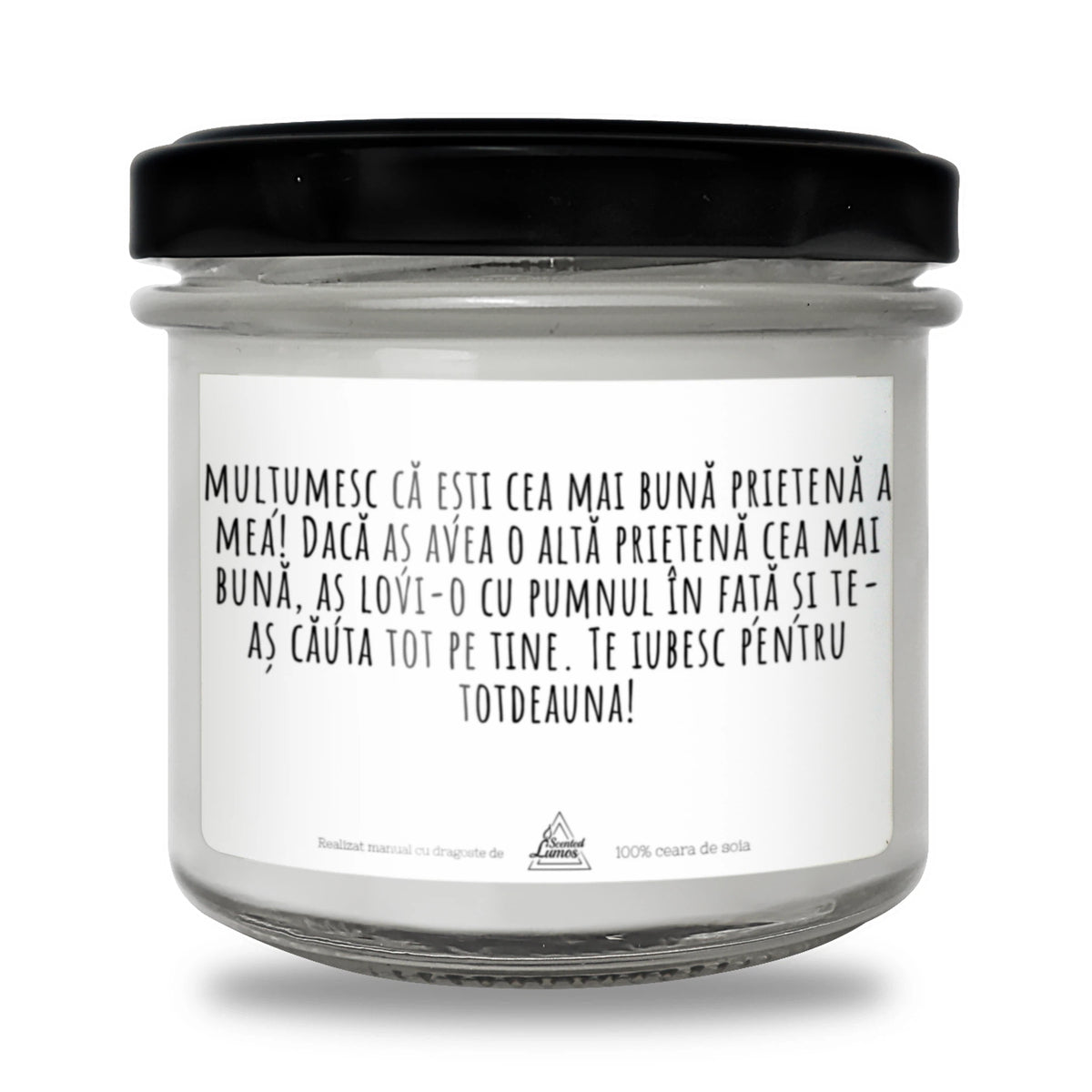 Mulțumesc că ești cea mai bună prietenă a mea Lumânare parfumată din soia