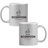 Scorpion autentic (personalizată) Cană cu Glitter 350ml - Gri