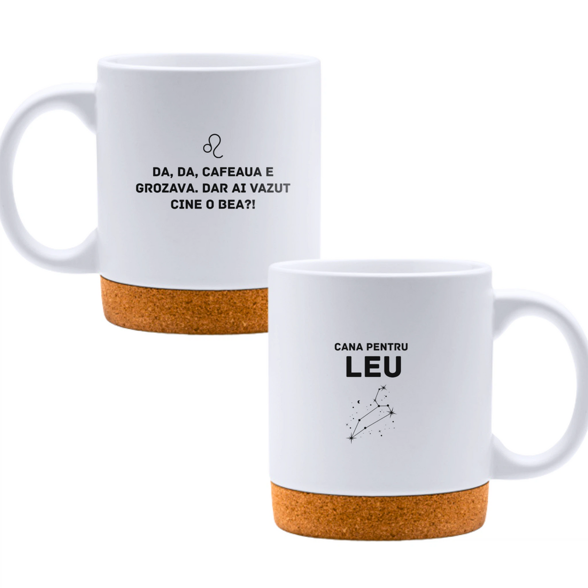 Zodia Leu - Cană albă - cana cu pluta
