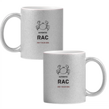 Rac autentic (personalizată) Cană cu Glitter 350ml - Gri