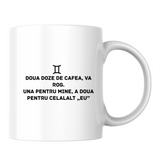 Zodia Gemeni - Cană albă (o parte)