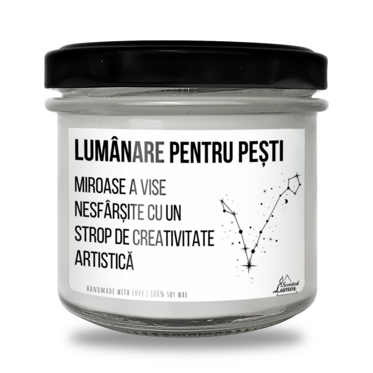 Zodia Pești Lumânare parfumată din soia