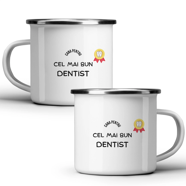 Dentist - Cană albă - cana metalica