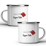 Combustibil pentru Super Tată - Cană albă - cana metalica