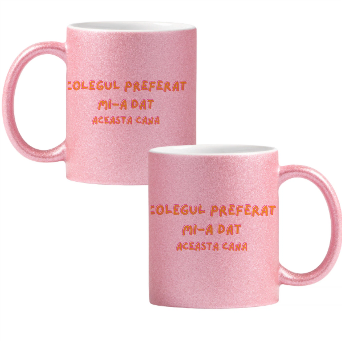 Colegul preferat Cană cu Glitter 350ml - Roz